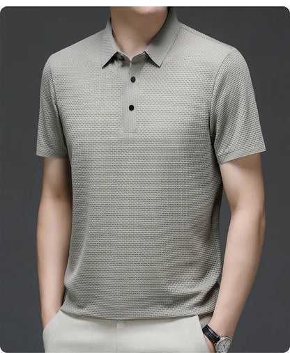 Premium Men's Textured  Polo