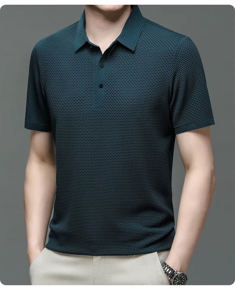 Premium Men's Textured  Polo