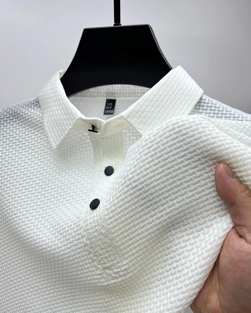 Premium Men's Textured  Polo