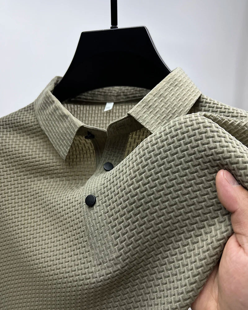 Premium Men's Textured  Polo