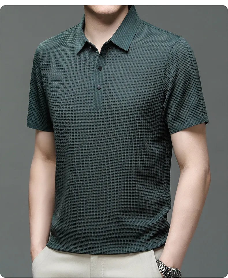 Premium Men's Textured  Polo