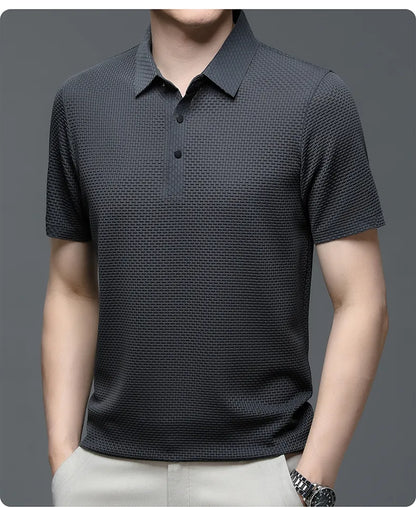 Premium Men's Textured  Polo