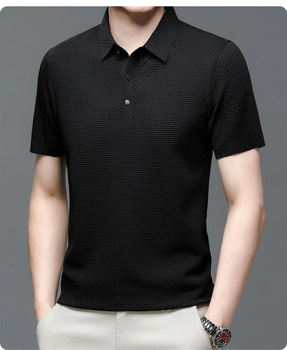 Premium Men's Textured  Polo